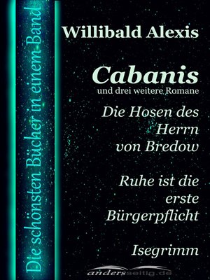 cover image of Cabanis und drei weitere Romane